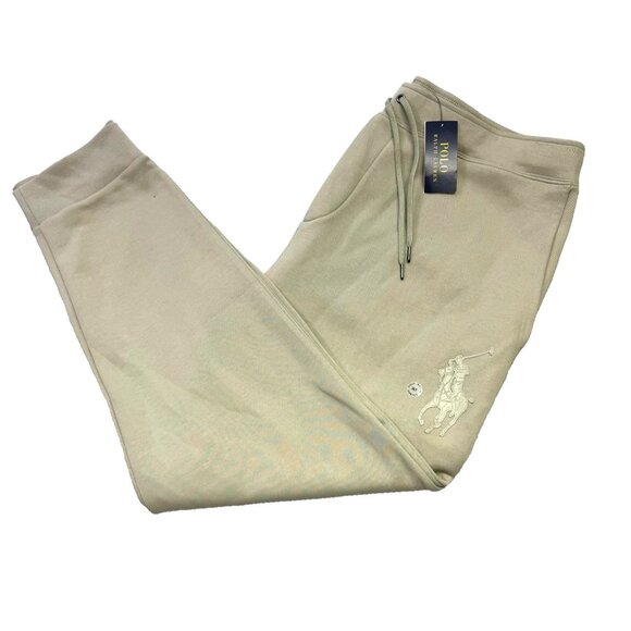 Polo Ralph Lauren Men’s Leather Pony Double-Knit Jogger Pants 4XB Beige - Picture 6 of 8